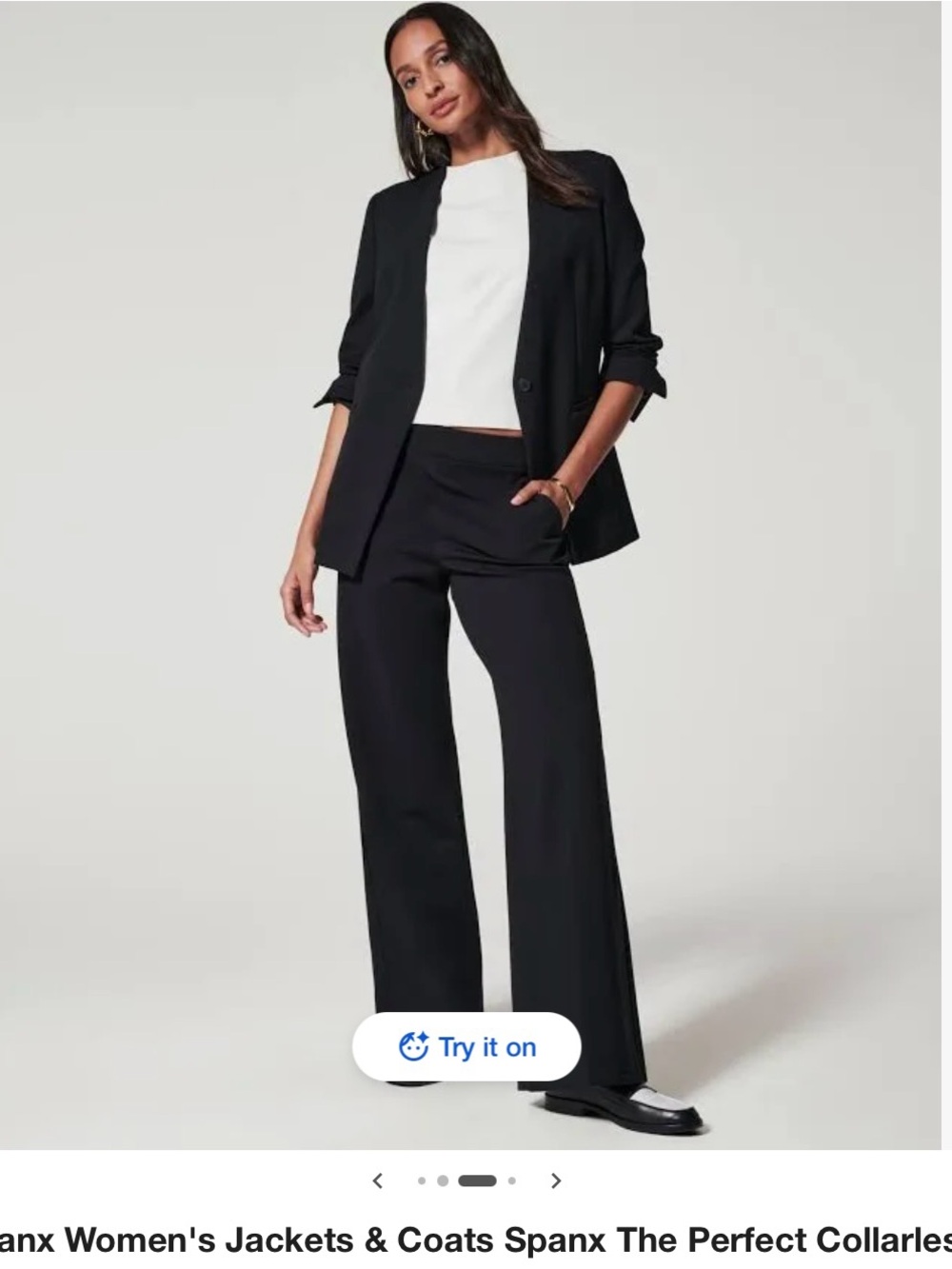 Women’s SPANX Black Perfect Collarless Blazer Size 1X